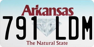 AR license plate 791LDM