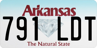 AR license plate 791LDT
