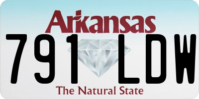 AR license plate 791LDW