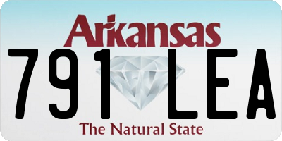 AR license plate 791LEA