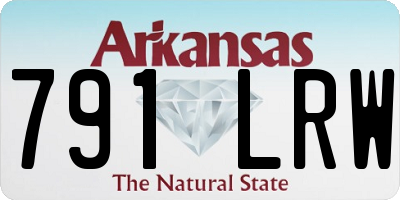 AR license plate 791LRW