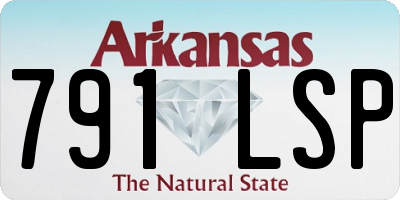 AR license plate 791LSP