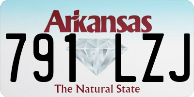 AR license plate 791LZJ