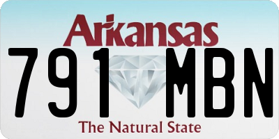 AR license plate 791MBN