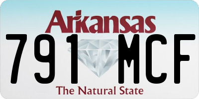 AR license plate 791MCF