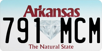 AR license plate 791MCM