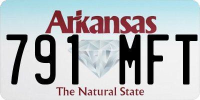 AR license plate 791MFT