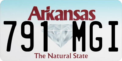 AR license plate 791MGI