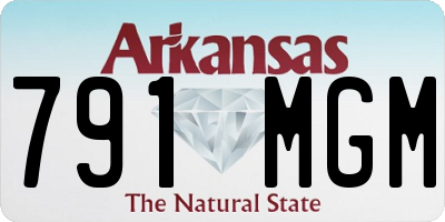 AR license plate 791MGM