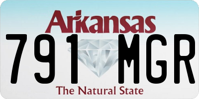 AR license plate 791MGR