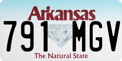 AR license plate 791MGV