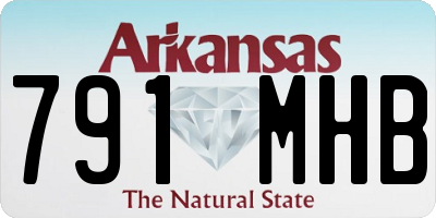 AR license plate 791MHB