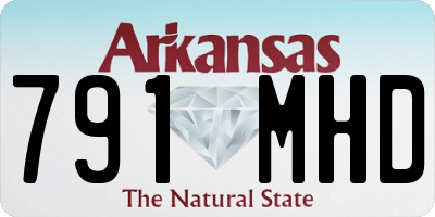 AR license plate 791MHD