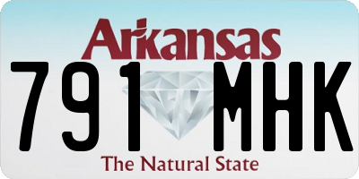 AR license plate 791MHK