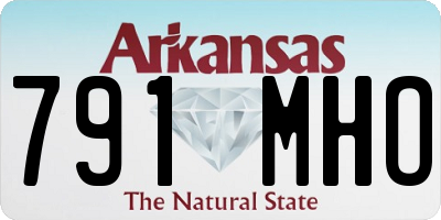 AR license plate 791MHO