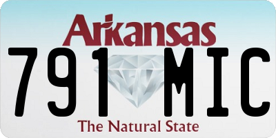 AR license plate 791MIC