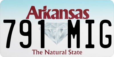 AR license plate 791MIG