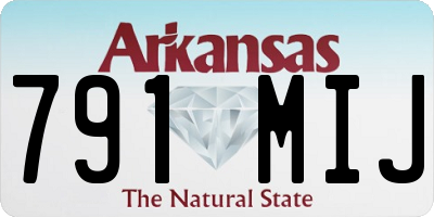 AR license plate 791MIJ