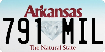 AR license plate 791MIL