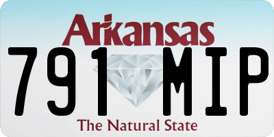 AR license plate 791MIP