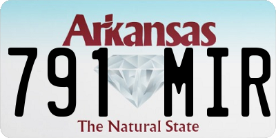 AR license plate 791MIR