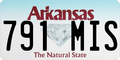 AR license plate 791MIS