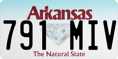 AR license plate 791MIV