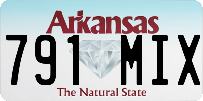 AR license plate 791MIX