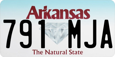 AR license plate 791MJA