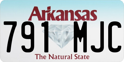 AR license plate 791MJC
