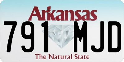 AR license plate 791MJD