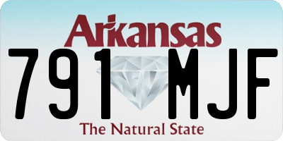 AR license plate 791MJF