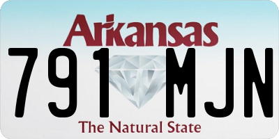 AR license plate 791MJN