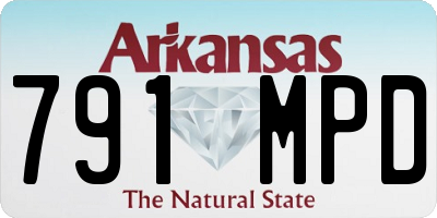 AR license plate 791MPD
