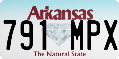 AR license plate 791MPX