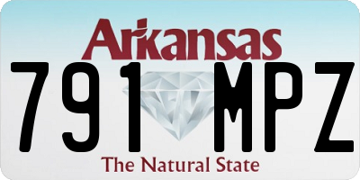AR license plate 791MPZ