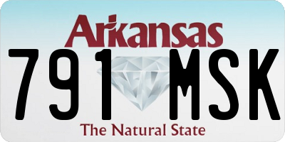 AR license plate 791MSK