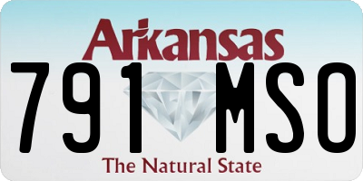 AR license plate 791MSO