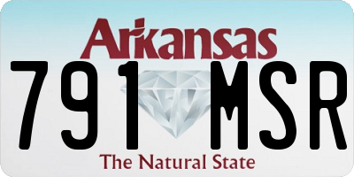 AR license plate 791MSR