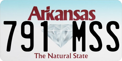 AR license plate 791MSS