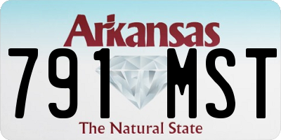 AR license plate 791MST
