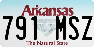 AR license plate 791MSZ