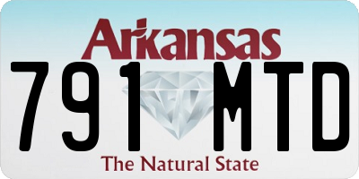 AR license plate 791MTD