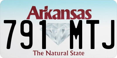 AR license plate 791MTJ