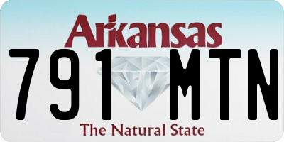 AR license plate 791MTN