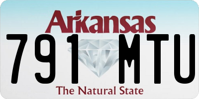 AR license plate 791MTU