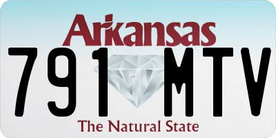 AR license plate 791MTV