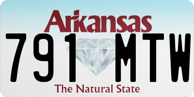 AR license plate 791MTW