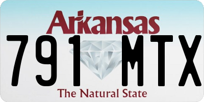 AR license plate 791MTX