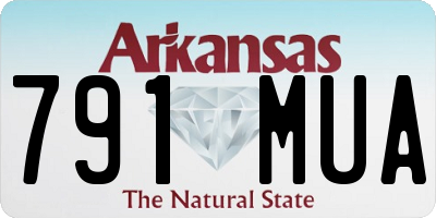 AR license plate 791MUA